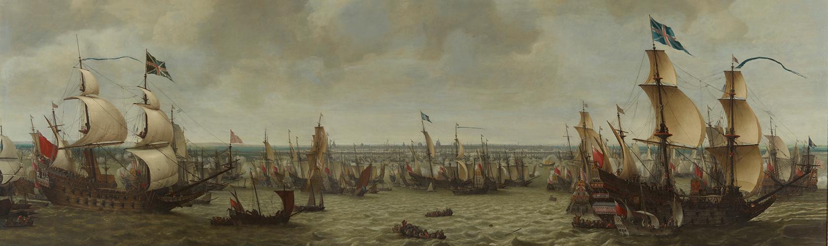 De Engelse vloot voor Rochelle, Scheepsvaartmuseum, Amsterdam