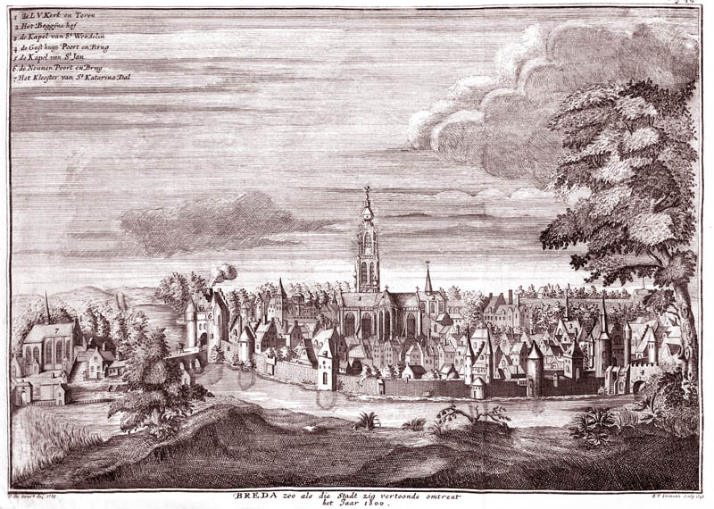 stadsgezicht Breda prent