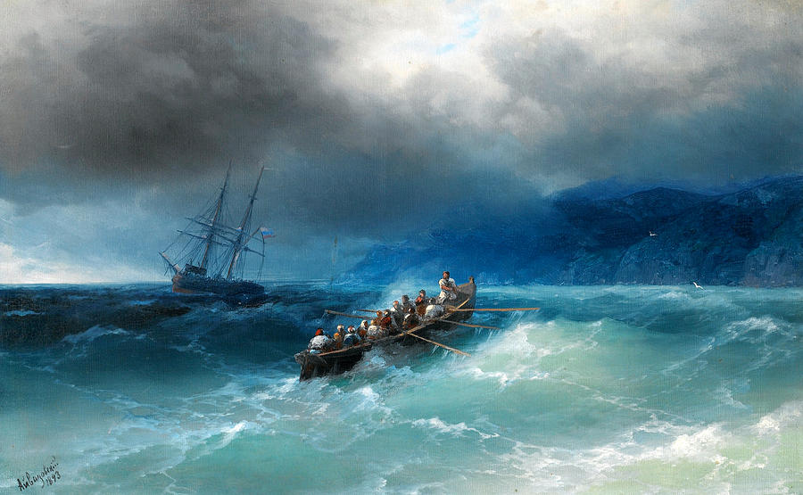 Aiwasowski, storm over the black sea