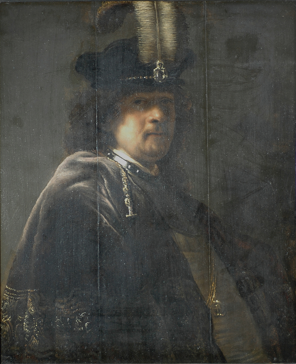 Atelier Rembrandt, Zelfportret met beschaduwde ogen, 1636 (voor restauratie)